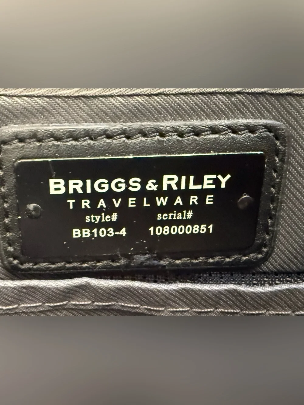 Briggs & Riley Travelware Laptop Black Balistic Nylon briefcase